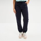 Pantalon jogging droit molleton bleu foncé femme en promo chez La Halle Colombes à 11,19 €