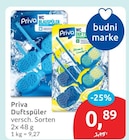 WC Duftspüler Blauspüler von Priva für 0,89 € bei budni im Angebot WC Duftspüler Blauspüler von Priva im aktuellen budni Prospekt