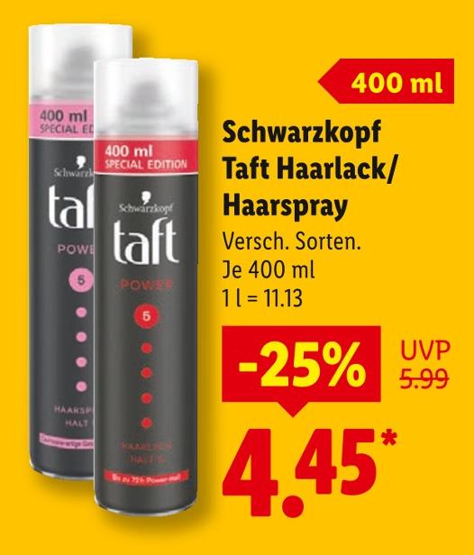 Taft Haarlack/Haarspray