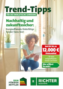 Richter Baustoffe Prospekt Trend-Tipps für die energetische Sanierung mit 12 Seiten