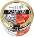 Rillettes sardines tomate - 90 g - JACQUES GONIDEC - NaturéO à Boulogne-Billancourt Rillettes sardines tomate - 90 g - JACQUES GONIDEC en promo chez NaturéO Boulogne-Billancourt à 2,99 €