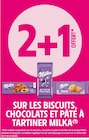 Promo 2+1 offert sur les biscuits, chocolats et pâte à tartiner Milka à  dans le catalogue Intermarché à Quissac