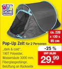 Pop-Up Zelt für 2 Personen von HAPPY PEOPLE im aktuellen Zimmermann Prospekt