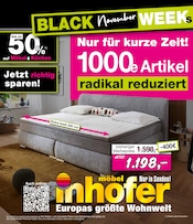 Aktueller Möbel Inhofer Prospekt mit Black Week, "BLACK NOVEMBER WEEKS", Seite 1