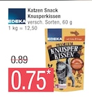 Katzen Snack Knusperkissen von EDEKA im aktuellen Marktkauf Prospekt für 0,75 €