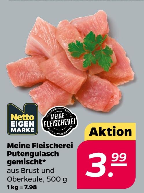 Meine Fleischerei Putengulasch gemischt