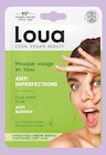 Masque visage en tissu anti imperfections - Loua à 1,45 € dans le catalogue Intermarché Hyper