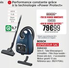 Aspirateur sac - BOSCH en promo chez Extra Aix-en-Provence à 119,99 €