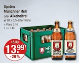 Spaten Münchner Hell oder Alkoholfrei Angebote bei V-Markt Kaufbeuren für 13,99 €