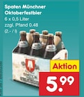 Münchner Oktoberfestbier von Spaten für 5,99 € bei Netto Marken-Discount im Angebot Münchner Oktoberfestbier von Spaten im aktuellen Netto Marken-Discount Prospekt