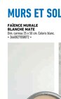 Faïence murale blanche mate - Brico Cash à Perpignan Faïence murale blanche mate en promo chez Brico Cash Perpignan