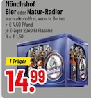 Bier oder Natur-Radler von Mönchshof im aktuellen Trinkgut Prospekt für 13,99 €