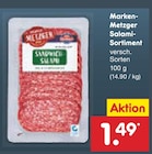 Netto Marken-Discount Hasselroth - Salami-Sortiment Angebot im Prospekt Salami-Sortiment bei Netto Marken-Discount im Hasselroth Prospekt für 1,49 €