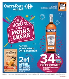 Carrefour Market Catalogue "Vos Voeux LES MOINS CHERS", 60 pages, Livry-Gargan,  11/01/2022 - 23/01/2022