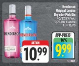 Original London Dry Gin Angebote von Henderson bei E center Amberg für 9,99 €
