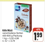 Müsli im nah und gut Prospekt zum Preis von 1,99 €