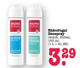 Deospray im Angebot bei E center in Wiesbaden Deospray Angebote von Hidrofugal bei E center Wiesbaden für 3,29 €