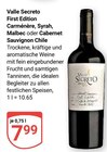 First Edition im Angebot bei GLOBUS in Frankenthal First Edition Angebote von Valle Secreto bei GLOBUS Frankenthal für 7,99 €
