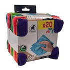 Lot de 20 lavettes microfibres 30 x 30 cm - ELEPHANT dans le catalogue Carrefour