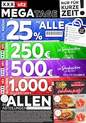 Aktueller XXXLutz Möbelhäuser Möbel & Einrichtung Prospekt in Dinslaken und Umgebung, "MEGATAGE" mit 1 Seite, 26.03.2026 - 28.03.2026