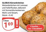 Aktuelle Wecker Angebote bei GLOBUS in Mannheim Aktuelles Körnerbrötchen Angebot bei GLOBUS in Mannheim ab 1,69 €