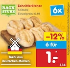 Netto Marken-Discount - Schnittbrötchen Angebot im Prospekt Schnittbrötchen bei Netto Marken-Discount im Prospekt "" für 1,00 €