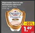Aktuelle Wurst Angebote bei Netto Marken-Discount in Osnabrück Aktuelles Teewurst oder Pommersche Leberwurst Angebot bei Netto Marken-Discount in Osnabrück ab 1,49 €