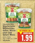 Vegetarische Mühlenfrikadellen oder Würstchen oder Salami Minis von Rügenwalder Mühle im aktuellen E center Prospekt