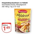 Sauerkraut im Angebot bei GLOBUS in Neustadt Sauerkraut Angebote von Hengstenberg bei GLOBUS Neustadt für 1,49 €