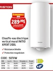 Chauffe-eau électrique vertical mural initio xpert 200l - ARISTON en promo chez Screwfix Rouen à 289,99 €