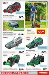 Hellweg Akku Rasenmaeher im Prospekt 