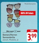 Damen/Herren Sonnenbrille Angebote von Street Gear bei E center Ettlingen für 3,99 €