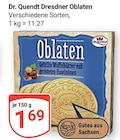 GLOBUS Leipzig - Dresdner Oblaten Angebot im Prospekt Dresdner Oblaten bei GLOBUS im Leipzig Prospekt für 1,69 €