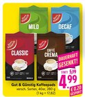 Kaffeepads Mild im Angebot bei E center in Bruchsal Kaffeepads Mild Angebote von Gut & Günstig bei E center Bruchsal für 4,99 €