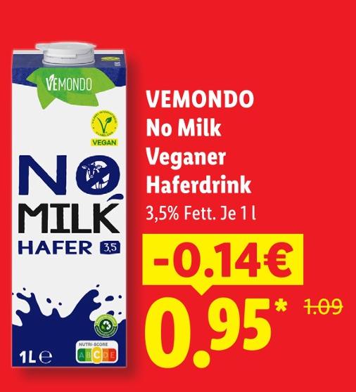 No Milk Veganer Haferdrink