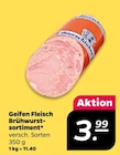 Brühwurstsortiment von Geifen Fleisch im aktuellen Netto mit dem Scottie Prospekt für 3,99 €