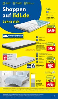 Matratze im aktuellen Lidl Prospekt (Bielefeld) Matratze im Lidl Prospekt "LIDL LOHNT SICH" mit 68 Seiten (Bielefeld)