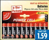 Mignon AA oder Micro AAA im Angebot bei EDEKA in Gießen Mignon AA oder Micro AAA Angebote von GUT & GÜNSTIG bei EDEKA Gießen für 1,59 €