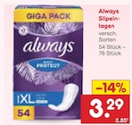 Slipeinlagen im Netto Marken-Discount Prospekt Slip-Einlagen von Always im aktuellen Netto Marken-Discount Prospekt für 3,29 €