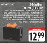 Aktuelle Toaster Angebote bei E center in Krefeld Aktuelles 2-Scheiben-Toaster TA3801 Angebot bei E center in Krefeld ab 12,99 €