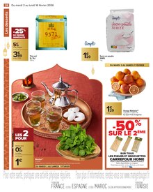 Promotion Oranges dans le prospectus Carrefour, valable du 03/02/2026 au 16/02/2026 Promo Oranges dans le catalogue Carrefour du moment à la page 28