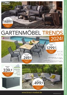 Sofa im BRAUN Möbel-Center Prospekt "GARTENMÖBEL TRENDS 2024" mit 4 Seiten (Reutlingen)