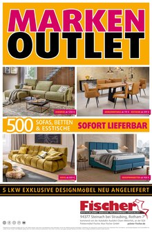 Couch im Polstermöbel Fischer Prospekt "MARKEN OUTLET" mit 1 Seiten (Regensburg)