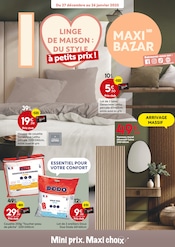 Catalogue Bazar & Déstockage Maxi Bazar en cours à Mittelhausbergen et alentours, "LINGE DE MAISON : DU STYLE à petits prix !", 26 pages, 27/12/2024 - 26/01/2025