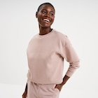 Sweat col rond manches longues marron clair femme en promo chez La Halle Sweat col rond manches longues marron clair femme dans le catalogue La Halle