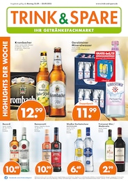 Trink und Spare Prospekt für Essen mit 9 Seiten Trink und Spare Prospekt für Essen: "IHR GETRÄNKEFACHMARKT", 9 Seiten, 25.09.2023 - 30.09.2023