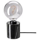 Tischleuchte + LED-Leuchtmittel schwarz/Klarglas grau Angebote von MARKFROST / MOLNART bei IKEA Lüneburg für 29,98 €