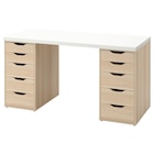 Schreibtisch weiß/Eicheneff wlas im Angebot bei IKEA in Braunschweig Schreibtisch weiß/Eicheneff wlas Angebote von LAGKAPTEN / ALEX bei IKEA Braunschweig für 144,97 €