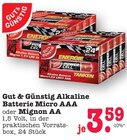 Alkaline Batterie Micro AAA von Gut & Günstig im aktuellen E center Prospekt