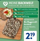 Bio-Roggenvollkornbrot von MEINE BACKWELT im aktuellen ALDI SÜD Prospekt für 2,19 €